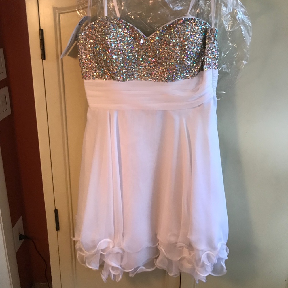 White Dress with rhinestones